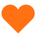 Orange Heart Graphic
